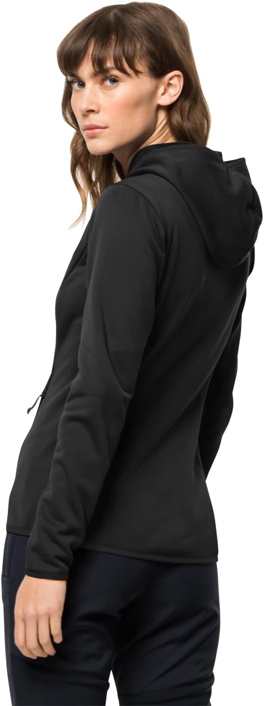 Jack Wolfskin Damen Baiselberg Hooded Fz W Fleecejacke S Schwarz, S Schwarz