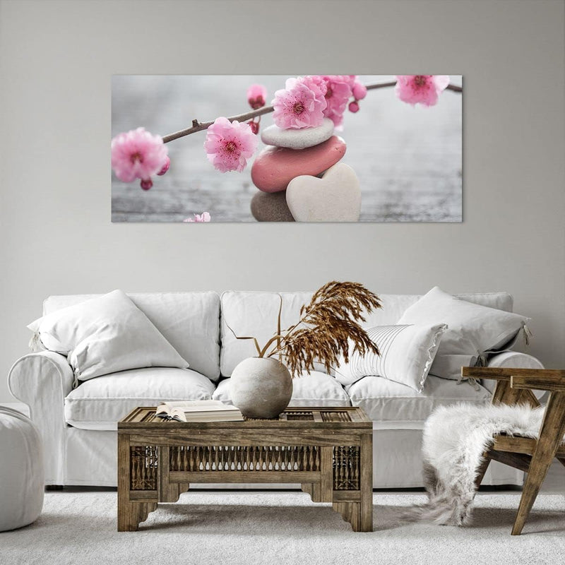 Wandbilder Dekoration Wohnzimmer Yoga weiblich Blume Gesundheit Panorama Bilder auf Leinwand 120x50c