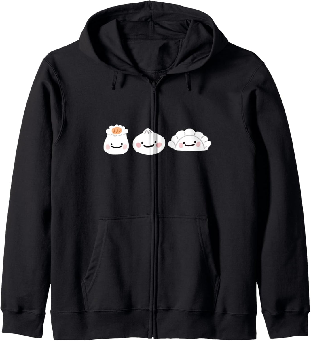 Cute Three Different Dumplings Dimsum Mandoo Graphic Kapuzenjacke