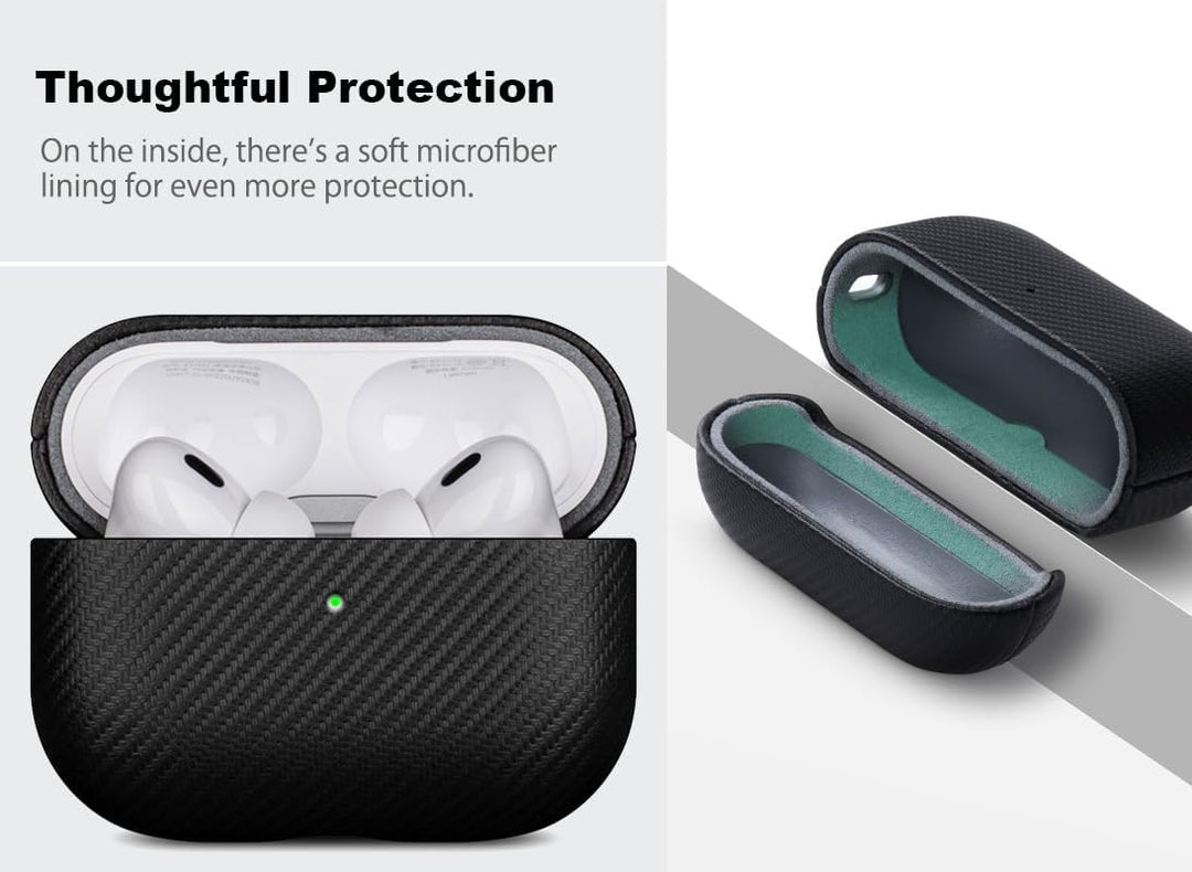 Haobobro [Karbonfaser Textur] AirPods Pro 2 Hülle Case 2022 - Handgefertigt AirPods Pro 2. Generatio