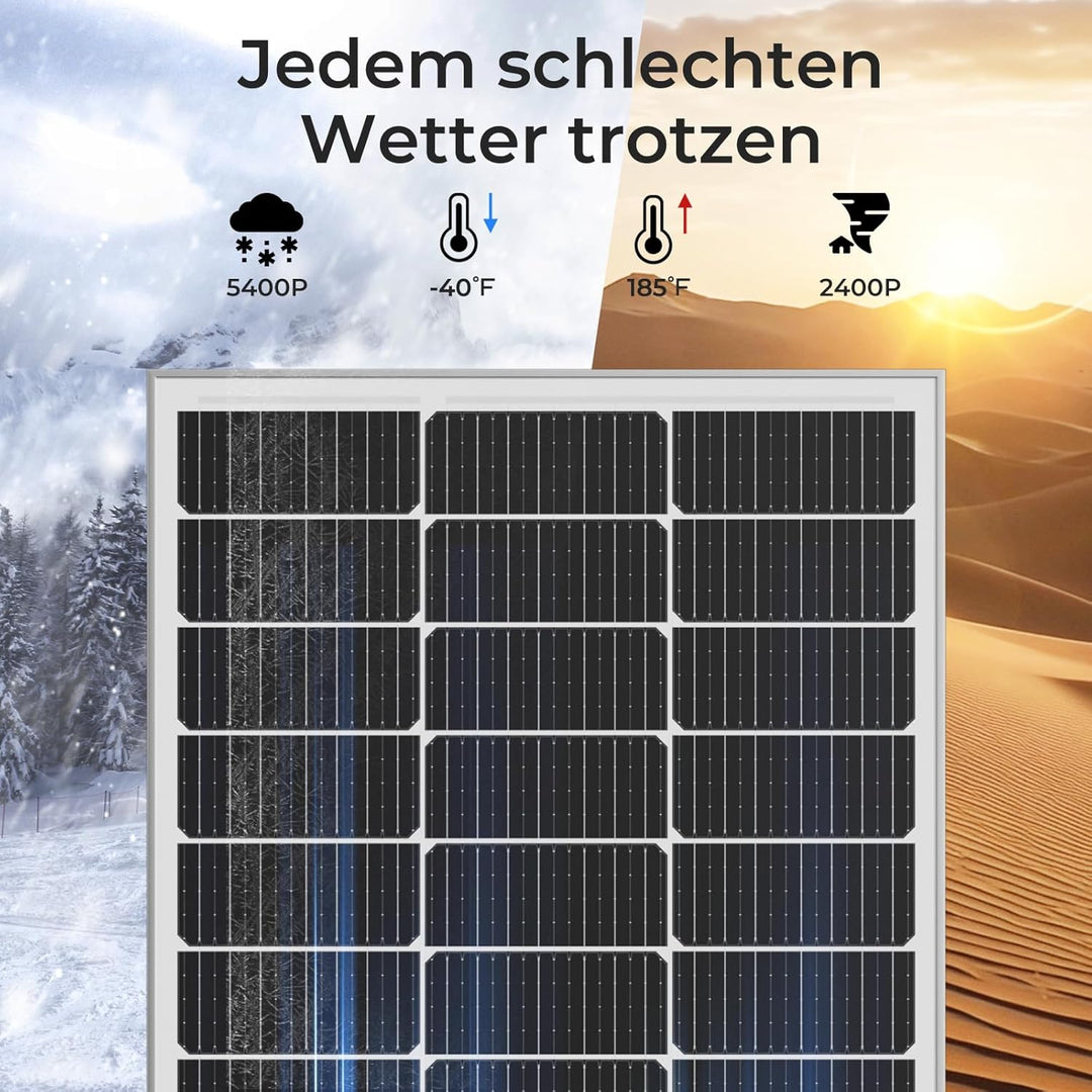 120W Solarpanel Solarzelle kit: 120W 12V Monokristallinem Solarmodul + 30 A Solarladeregler, Solarka