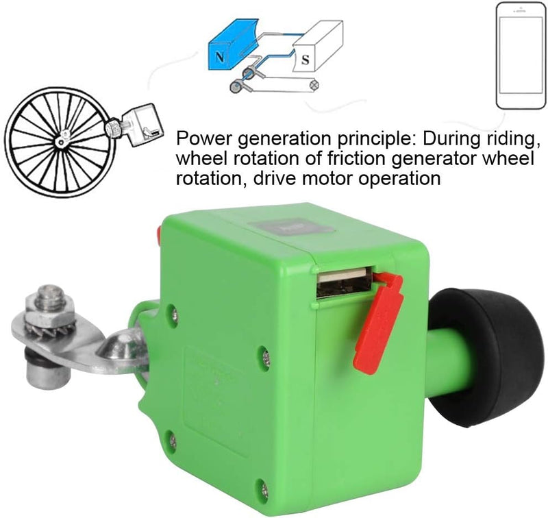 Fahrrad-Dynamo-Generator, Elektrischer Fahrrad-Generator mit Wiederaufladbarem USB-Ausgang, Kompakte