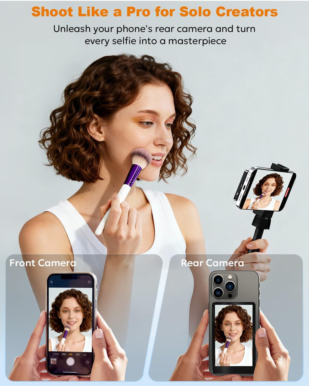 Vlog Handy Selfie Monitor：4" Vlog Selfie Monitor Bildschirm mit Magnetischer | Smartphone Rückkamera