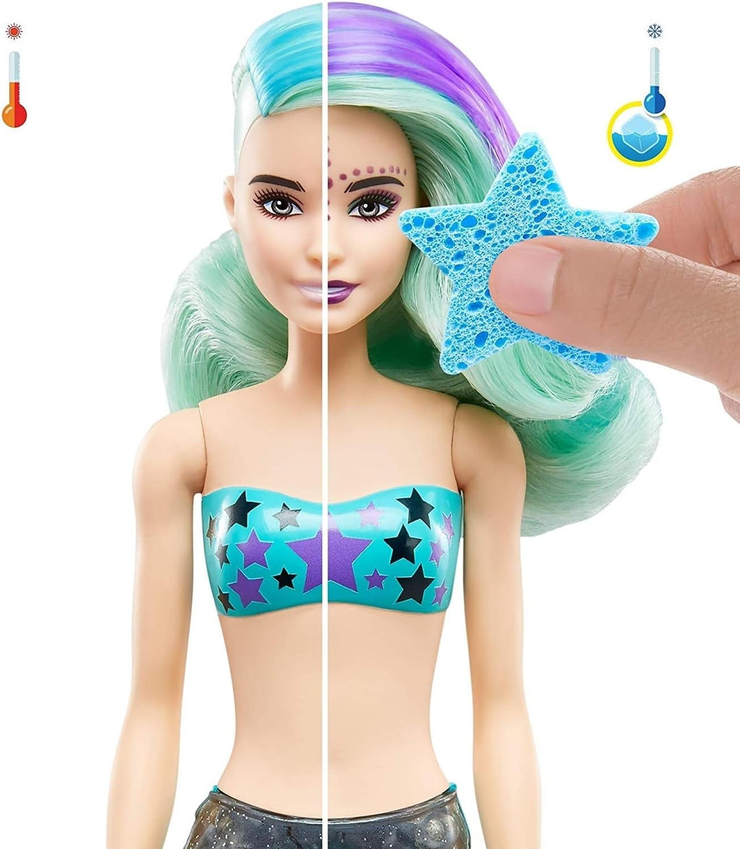 Barbie GTP43 - Color Reveal Puppe mit Enthüllungseffekt mit 1 Überraschungspuppe und 7 weiteren Über