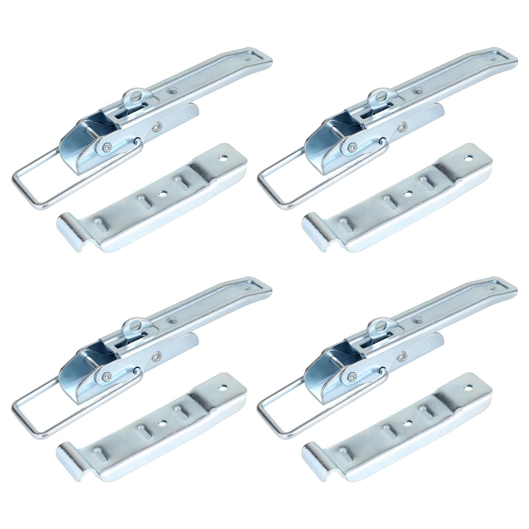 4 X Exzenterverschluss mit Halter 210mm, Spannverschluss Anhänger Bordwandverschluss Verzinkt, Versc