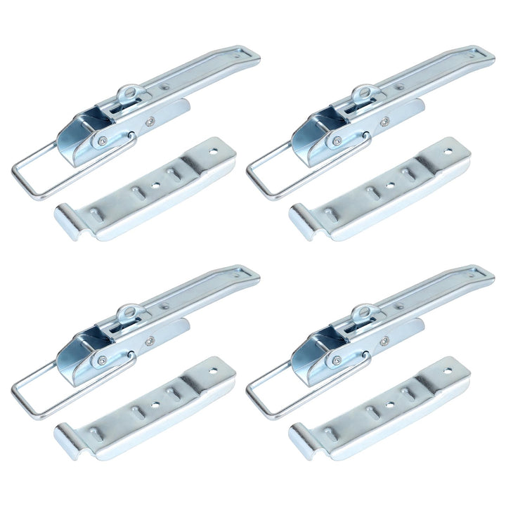 4 X Exzenterverschluss mit Halter 210mm, Spannverschluss Anhänger Bordwandverschluss Verzinkt, Versc