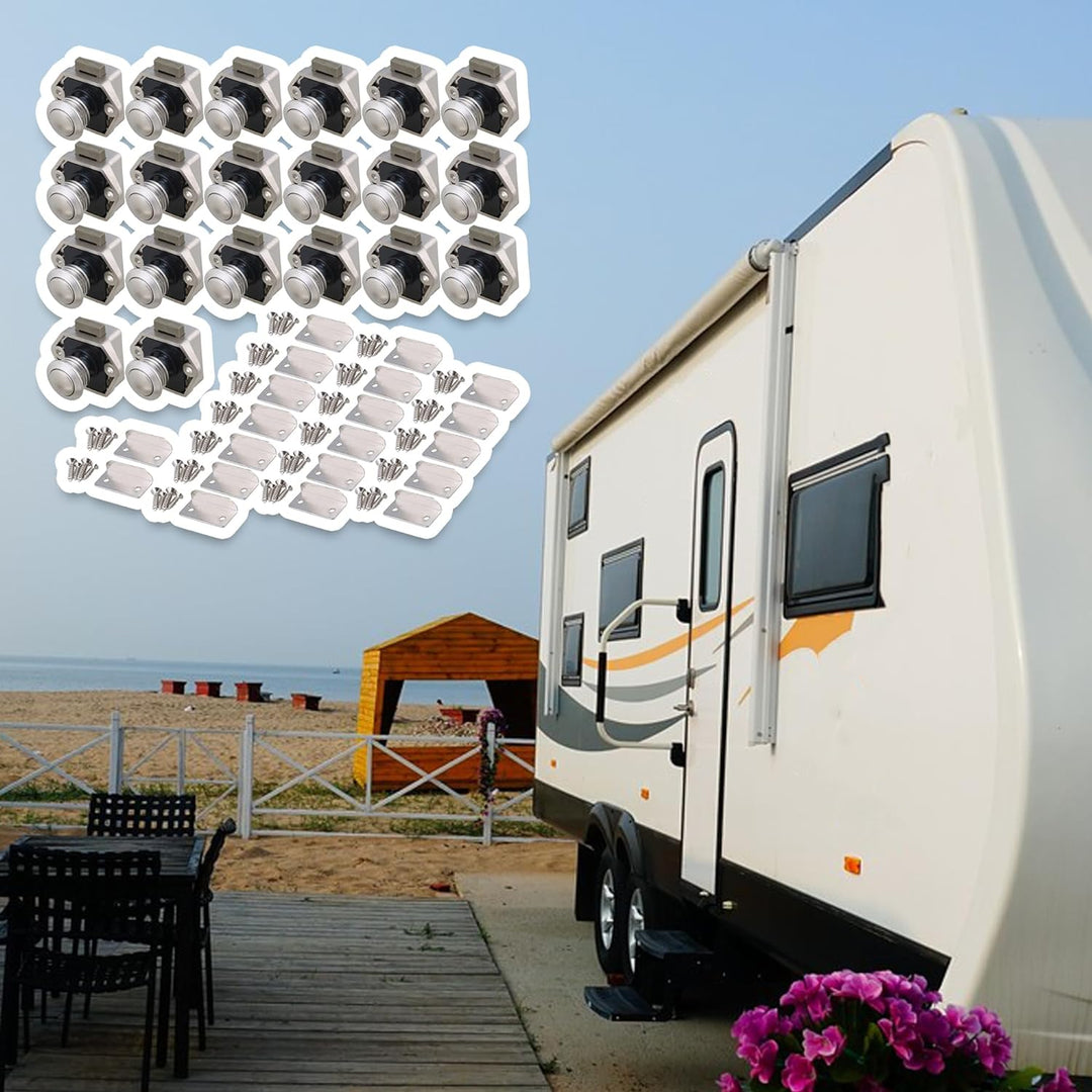 RDEXP 20PCS Keyless Locks Riegelknopfschrank für RV-Schubladenschrank