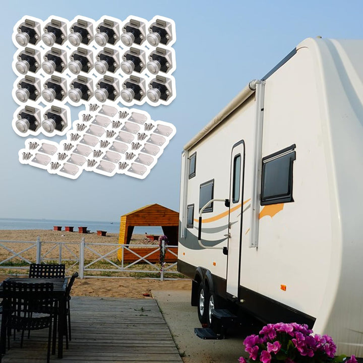 RDEXP 20PCS Keyless Locks Riegelknopfschrank für RV-Schubladenschrank