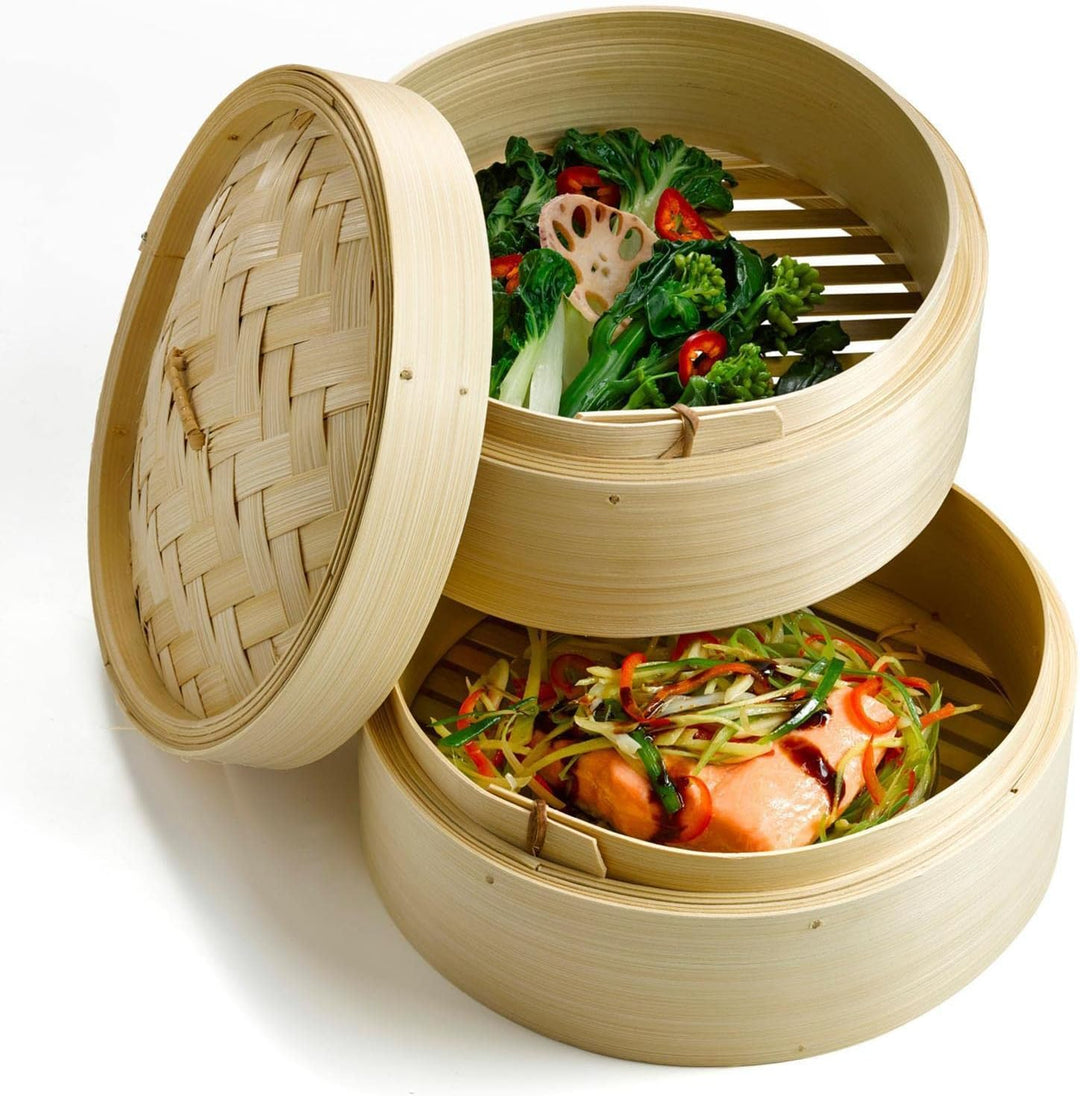 Ken Hom Wokpfanne 27 cm Induktion aus Karbonstahl antihaftbeschichtet mit Phenolharz-Griff - Wok Set