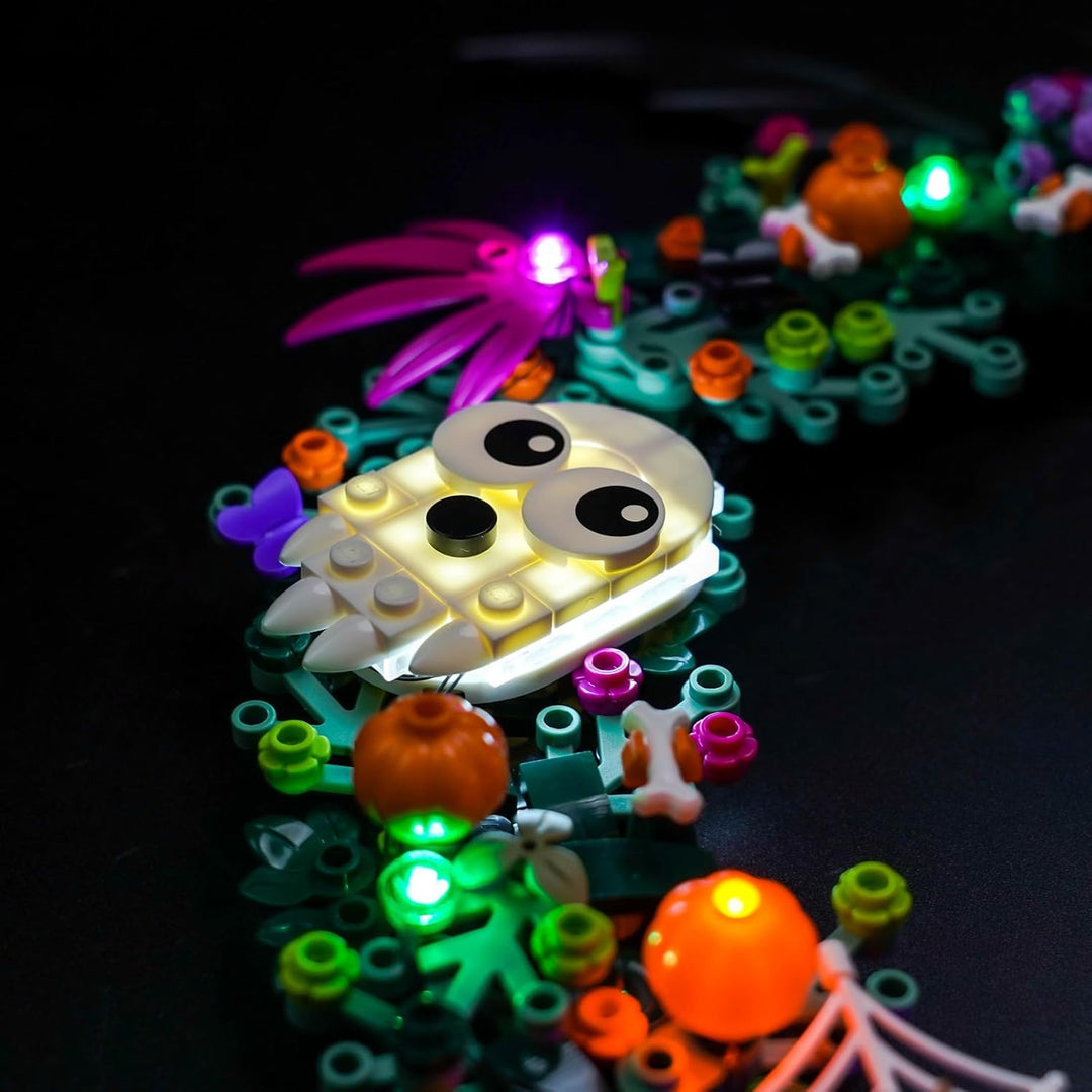 BrickBling Licht-Kit Kompatibel mit Lego Halloween Wreath 40825 (Kein Modell), Dekorationsbeleuchtun