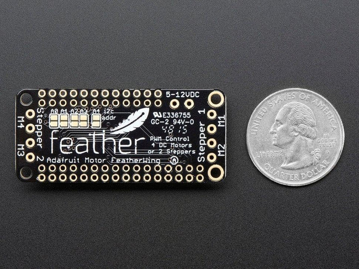 Adafruit DC Motor + Stepper FeatherWing Add-on For All Feather Boards [ADA2927]