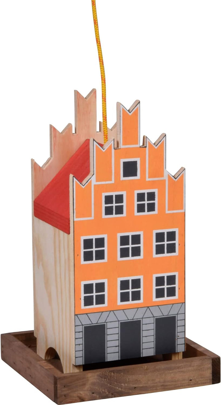 dobar® Green Label 27051FSCe Buntes Vogelfutterhaus Salzstrasse Hängend - Kleine Vogelvilla Multiple