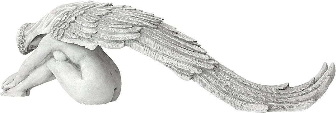 Design Toscano Gnadenengle Gartenstatue, Polyresin, antikes steingrau, 61 cm Extended Grace (Erweite