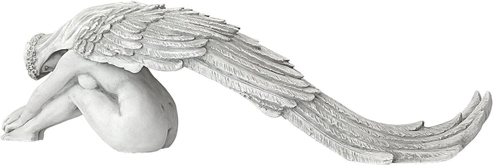 Design Toscano Gnadenengle Gartenstatue, Polyresin, antikes steingrau, 61 cm Extended Grace (Erweite