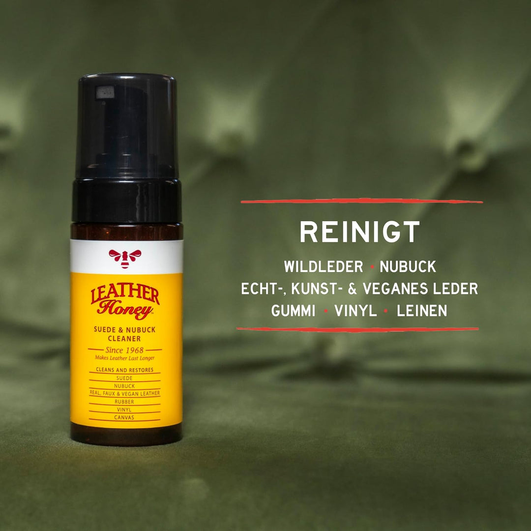 LEATHER Honey Suede & Nubuck Care Kit: Cleaner, Protector, Suede Brush & Eraser: Clean, Protect & Re