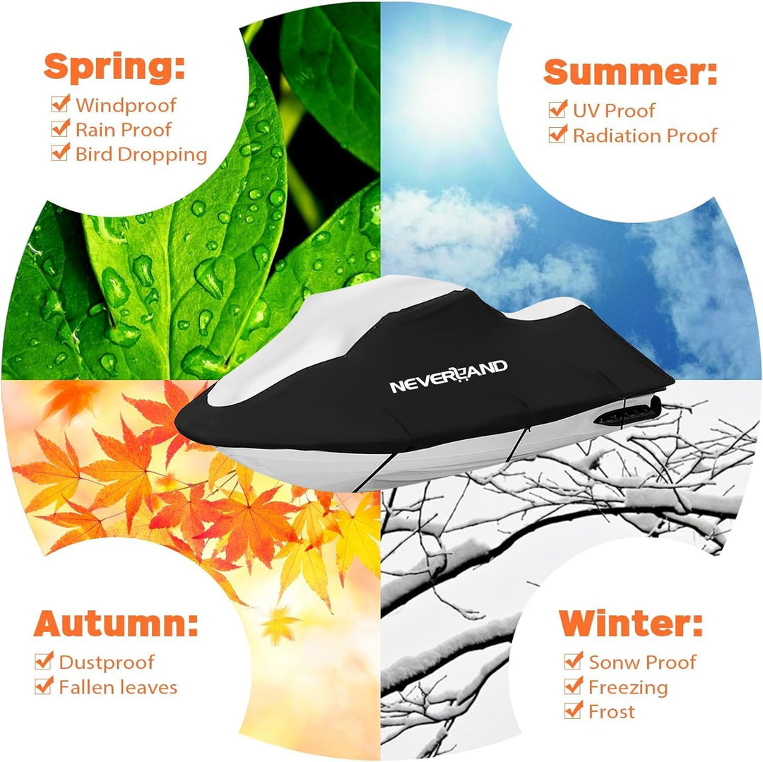 Jet Ski Bootsabdeckung Neverland 210D Bootspersenning Jet Ski Cover wasserdichte Motorbootabdeckung