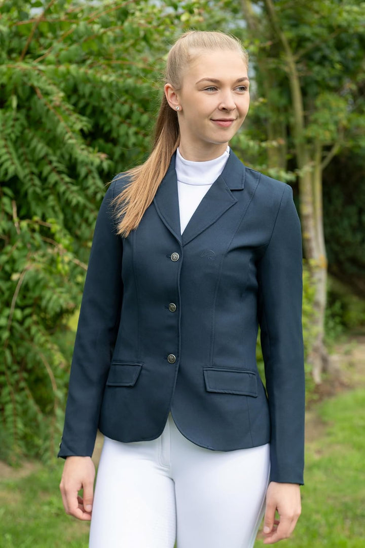 HKM 3341 Turnierjacket Marburg, Reitjacket Reitjacke, dunkelblau Mädchen 140 140 Dunkelblau, 140 Dun