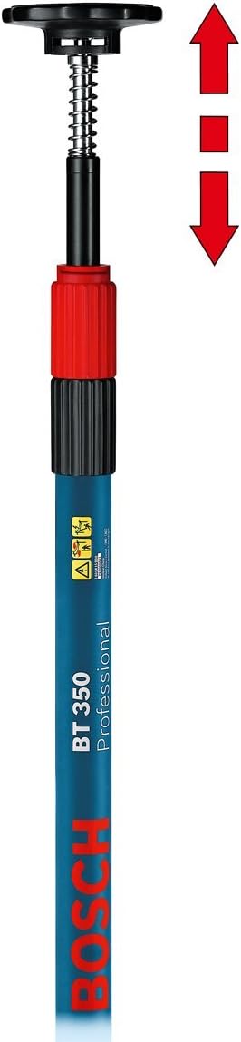 Bosch Professional Teleskopstange für Laser und Nivelliergeräte BT 350 (Höhe: 140–350 cm, 3 Sektione