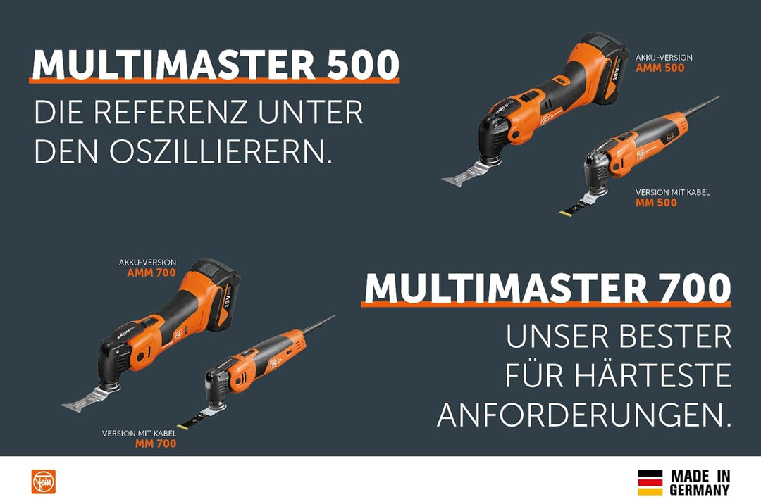 FEIN Multimaster MM 700 Max Top, Unser bestes MultiTool mit 60 Zubehören zum Sägen, Schleifen, Schne