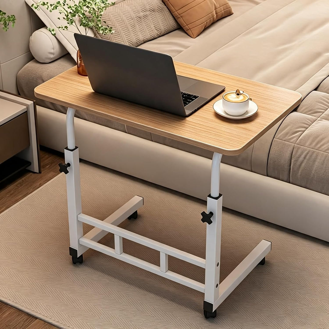 Höhenverstellbarer mobiler Überbetttisch mit Rollen, 60×40cm