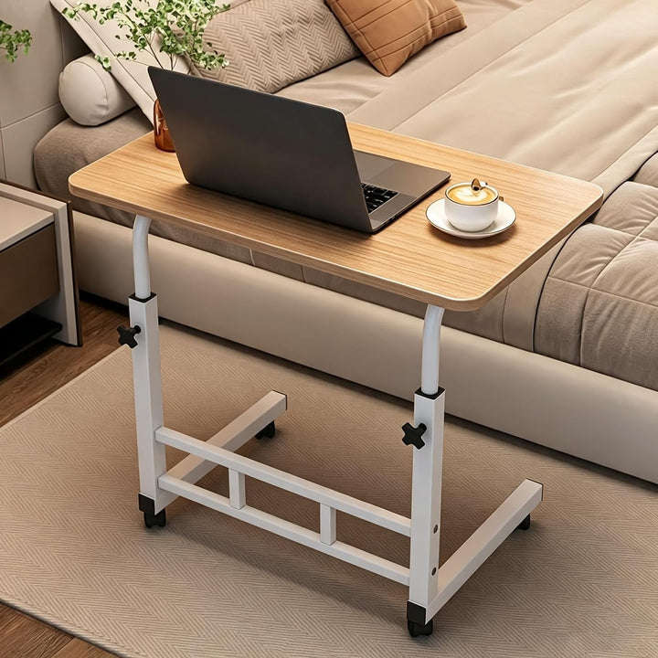 Höhenverstellbarer mobiler Überbetttisch mit Rollen, 60×40cm