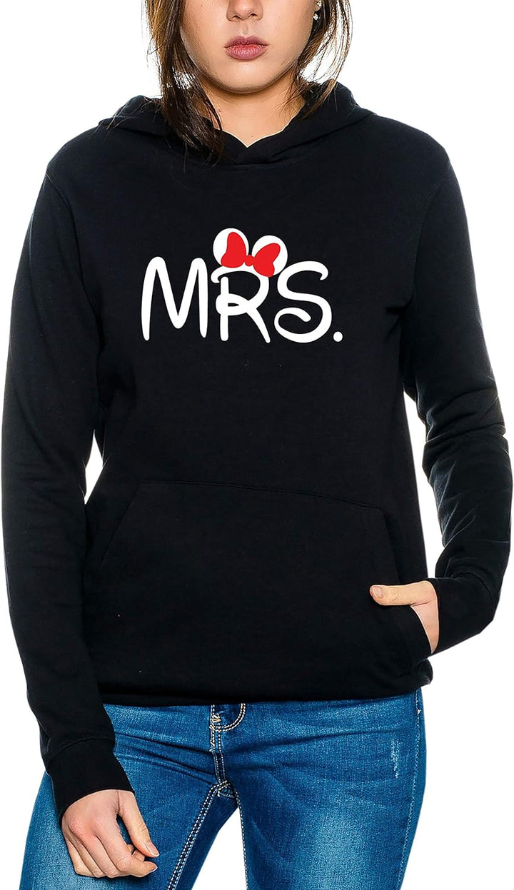 Sambosa Mister Misses Queen Partner Look Pärchen Valentinstag Hoodie, Grösse:XL, Partner Hoodies:Dam