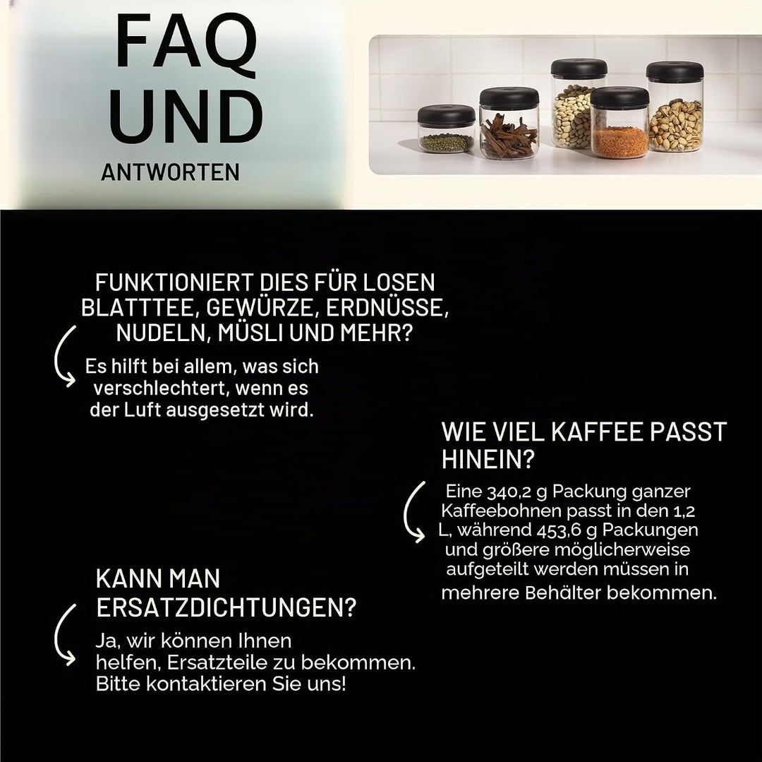 Fellow Vakuumbehälter zur Aufbewahrung von Kaffee und Lebensmitteln, integrierte Vakuumpumpe, hermet