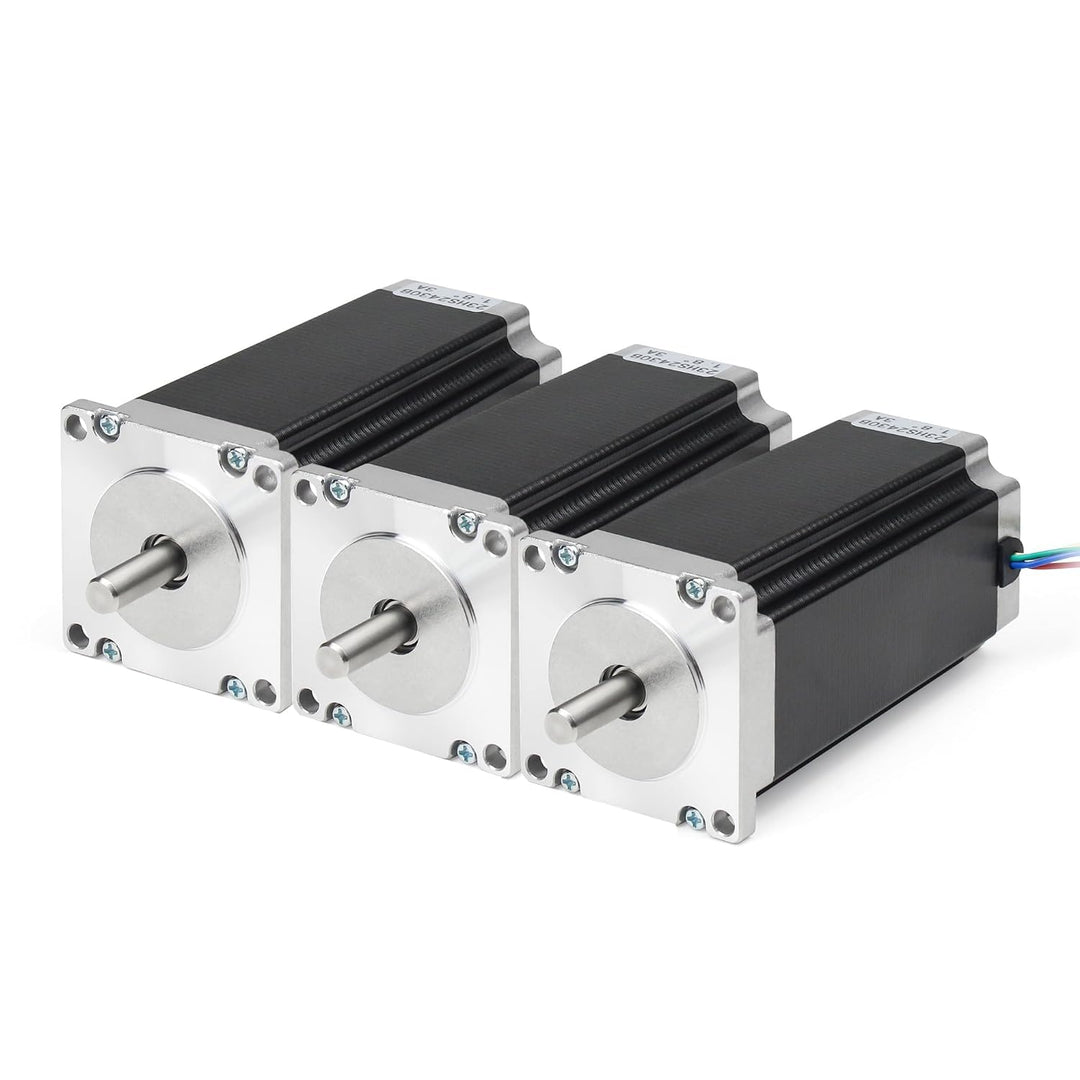RATTMMOTOR Schrittmotor 3 Stück Nema 23 Stepper Motor, Doppelwelle 4 Drähte Stepping Motor 2.8Nm (42