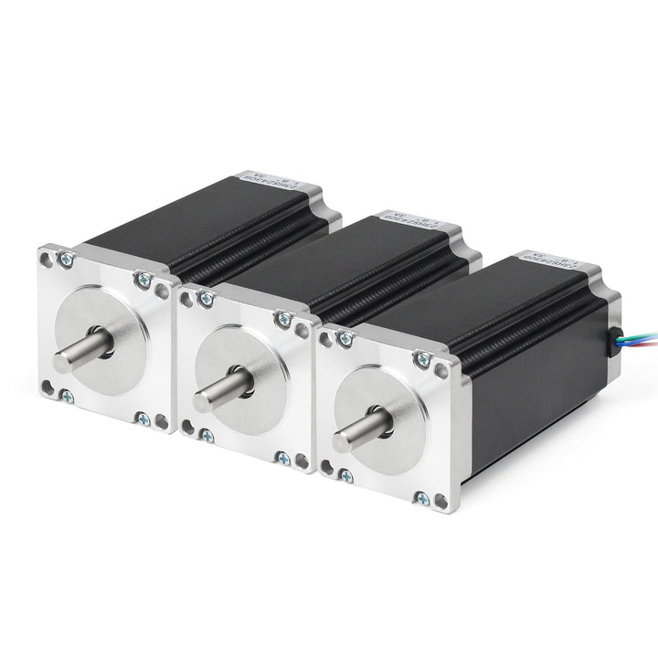 RATTMMOTOR Schrittmotor 3 Stück Nema 23 Stepper Motor, Doppelwelle 4 Drähte Stepping Motor 2.8Nm (42