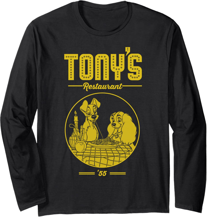 Disney Lady And The Tramp Tony's Restaurant 55 Langarmshirt