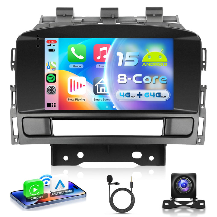 8 Kern 4G+64G Autoradio Android 15 für Opel Astra J 2011-2012/Buick Excelle GT XT 2010-2014, 7'' IPS