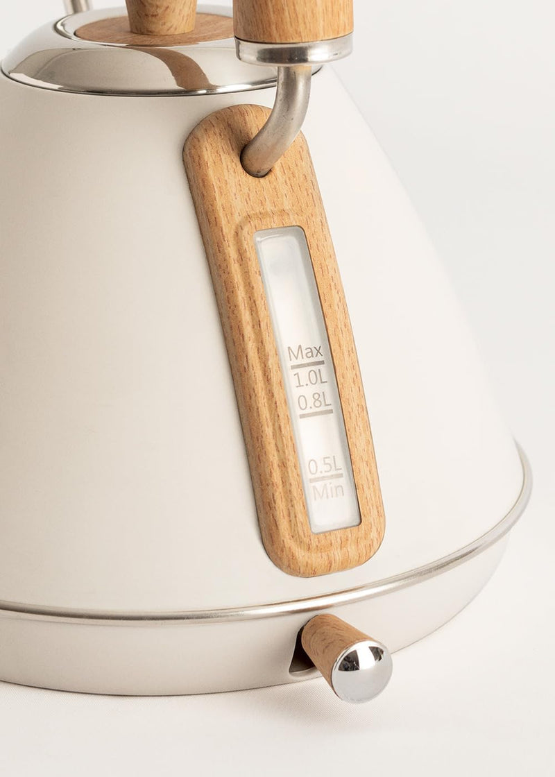 CREATE/PACK TOAST RETRO + KETTLE RETRO M/Weisser Toaster und Weisswasserkocher/Wasserkocher 1 L 1L -