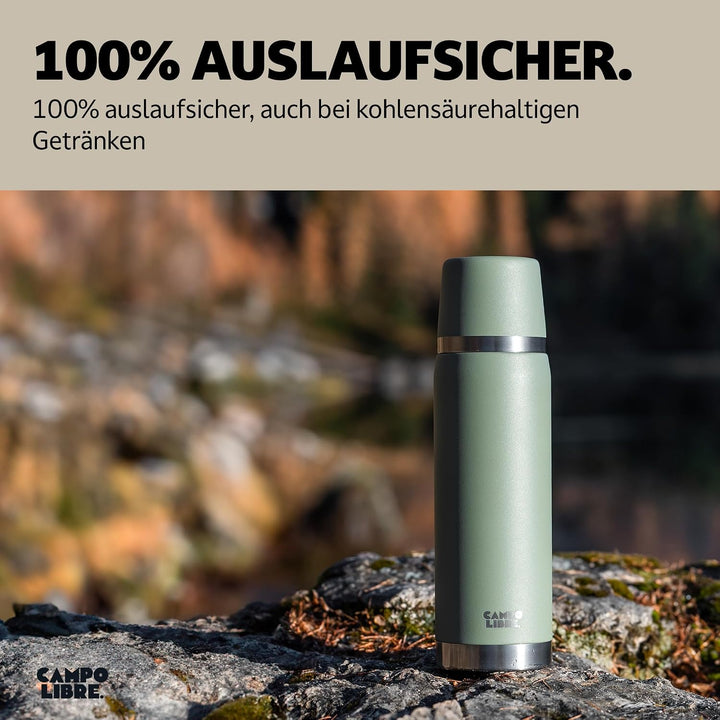 Campo Libre. Jaco® Thermoskanne 1L, 750ml, 500ml I Thermos mit Becher I Unsere Thermosflasche mind.