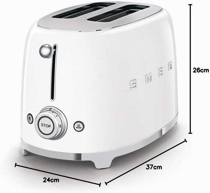 Smeg Toaster TSF01WHEU weiss, Kunststoff, 1 Liter