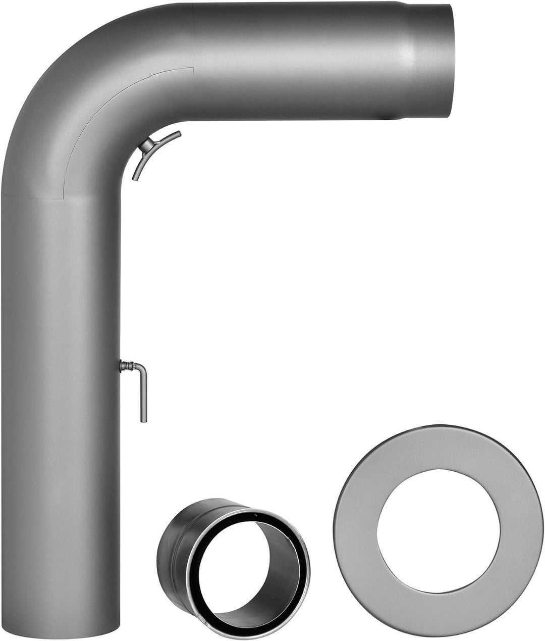 FIREFIX RD130/SBR Gezogenes Ofenrohrset aus 2 mm starken Stahl (Winkelrohrset) in 130 mm Durchmesser