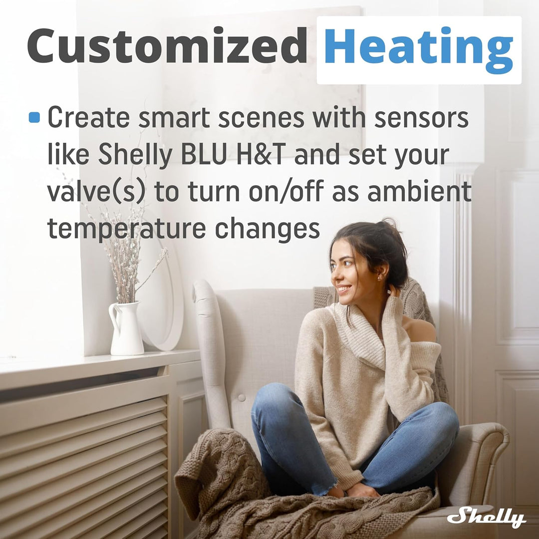 Shelly Blu TRV & Shelly Blu Gateway Gen3 - Thermostatisches Heizkörperventil, Bluetooth-Drehventil m