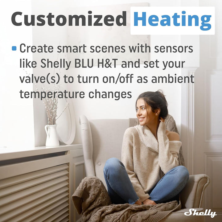 Shelly Blu TRV & Shelly Blu Gateway Gen3 - Thermostatisches Heizkörperventil, Bluetooth-Drehventil m