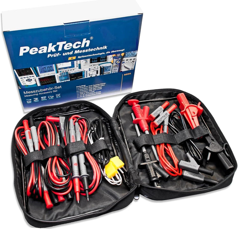 PeakTech 1400 Digital Oszilloskop, 2 Kanal, 5 MHz, 100 MS/s, USB Schnittstelle, PC Software, Schwarz