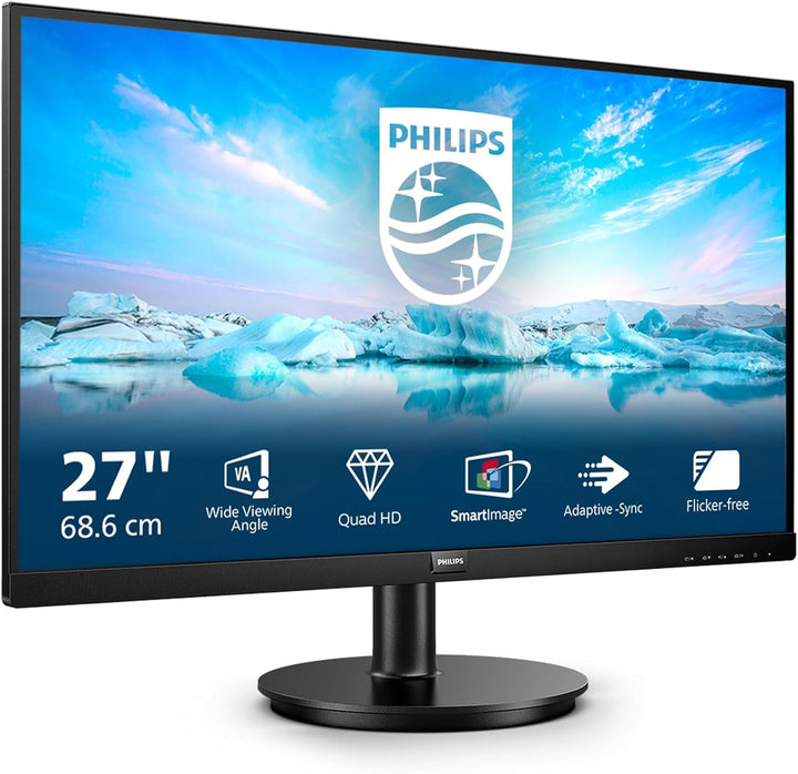 Philips 275V8LA - 27 Zoll QHD Monitor, Lautsprecher, FreeSync (2560x1440, 75 Hz, DisplayPort, HDMI)