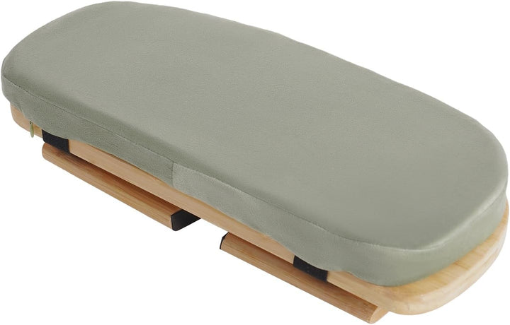Meditationshocker, Klappbare Meditationsbank aus Bambus, 5° Neigung, Samt-Kissen, ergonomisch, faltb