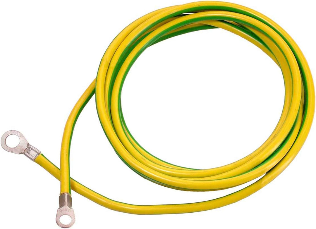 as - Schwabe Erdungskabel – 3 m Erdungsleiter - Erdungsleitung mit 1 Ringöse A8 / 16mm² &amp; 1 Erdschuh