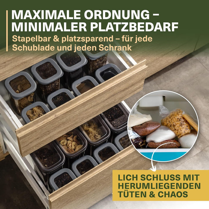 Viwares Vorratsdosen mit Deckel Luftdicht| 12er Vorratsbehälter Set | BPA-FREI | Zur Müsli Mehl und