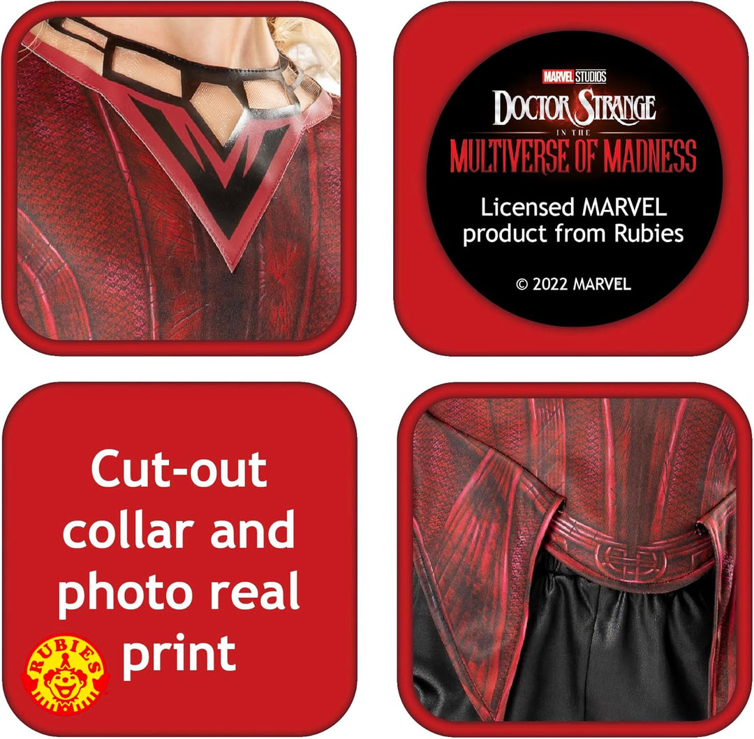 Rubies Offizielles Marvel Dr. Strange in the Multiverse of Madness Scarlett Hexe Deluxe Kinderkostüm