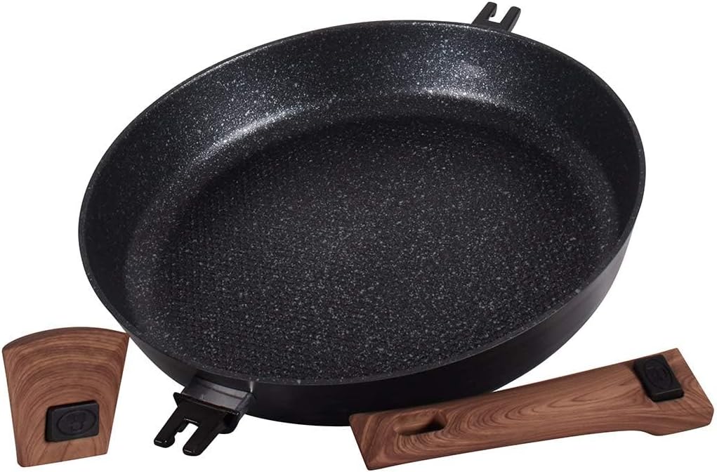Durandal Légende Bratpfanne 32 cm – Beschichtete Aluguss Pfanne mit abnehmbarem Griff – Ofenfeste Pf