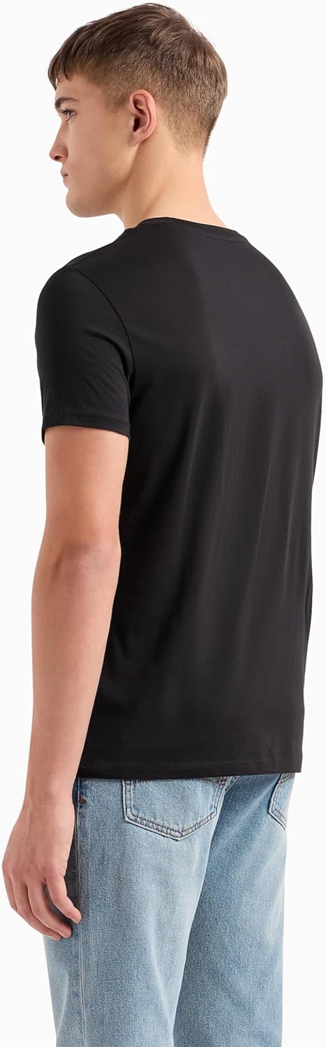 Armani Exchange Herren Pima Small Logo T-Shirt, 1200 Black