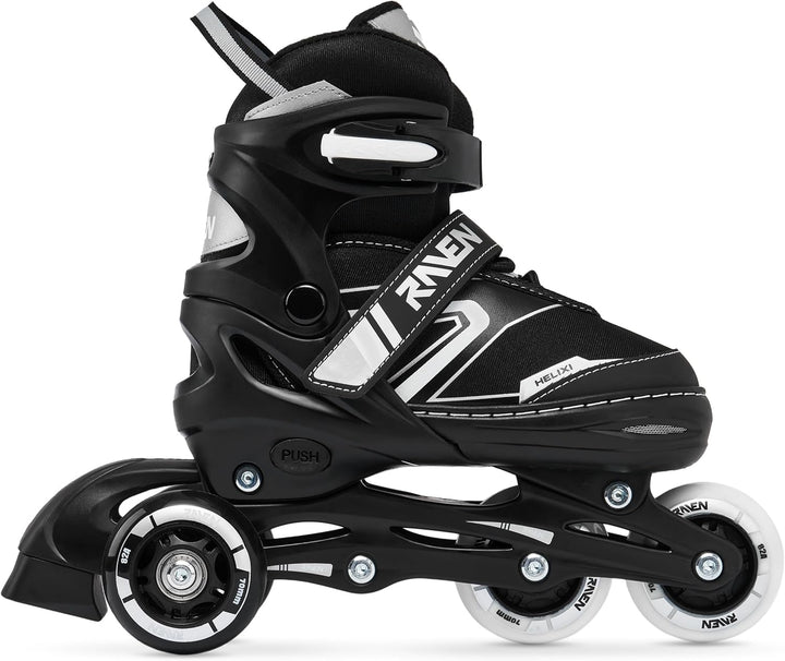 RAVEN Verstellbare 4in1 Inlineskates-Schlittschuhe-Rollschuhe-Triskates Helixi 30-33 (18cm-20cm) Hel