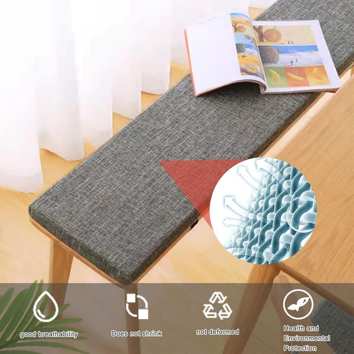 Aselbia Bankauflage Bankkissen Stuhlkissen 110 X 30 X 5CM，Waschbar Abnehmbarem Gartenbankauflage Ban