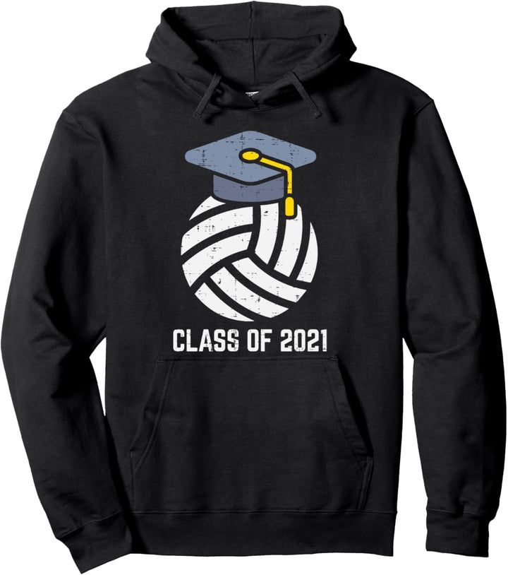 Class Of 2021 Volleyball Graduation College Senior Boys Girl Pullover Hoodie