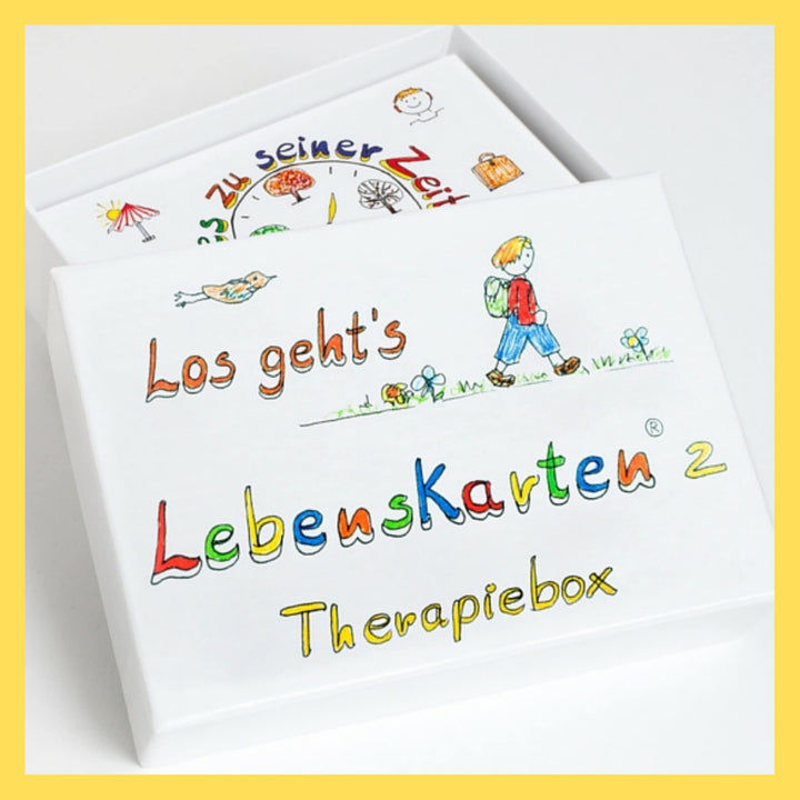 Lebenskarten 2 "Therapiebox" von Barbara Völkner (88 Karten, beschichtet, A7 Format: 7,5x10,5cm) | T