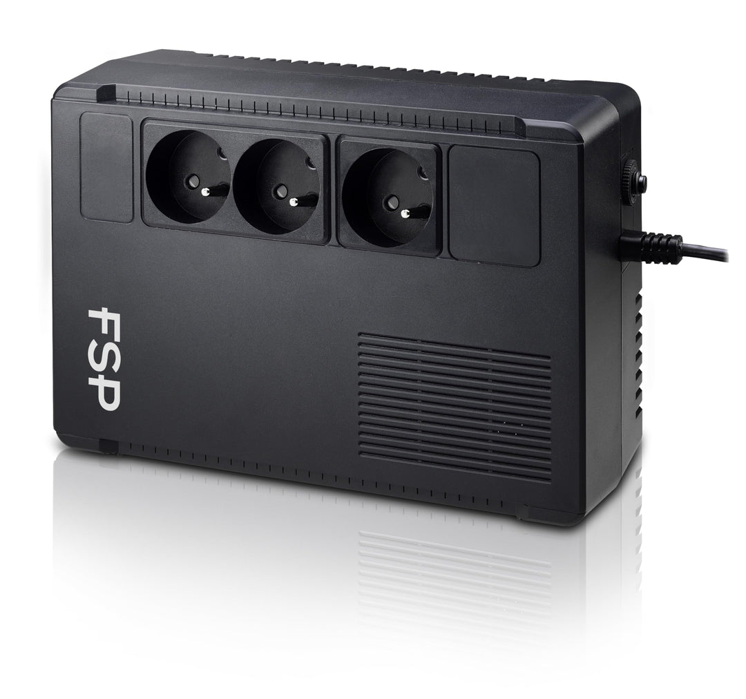 FSP ECO 800 USV UPS 800VA/480W, Simulierte Sinuskurve, Überspannungsschutz 230V Line-Interactive AVR